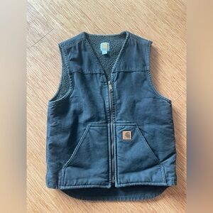 Carhartt Sherpa-Lined Vest, Dark Grey/Black - Men’s Small